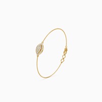 Bracelet élégant et luxueux en diamant de 0,32 ct cultivé en laboratoire, en or jaune, blanc et rose 9 carats