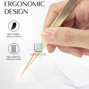 Pince à épiler pour extensions de cils en acier inoxydable 2026 Beauty & Tools, nouveau style, légère et durable - Product Image 5