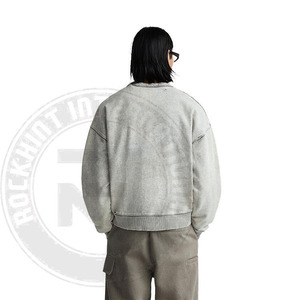 เสื้อฮู้ดดี้พรีเมียมลำลองสีพื้น ผ้าฝ้าย 100% สำหรับฤดูหนาว พิมพ์โลโก้ตามสั่ง มีกระเป๋าผ้าฟลีซ ล้างสีแบบแอซิดวอช แขนยาว สไตล์สตรีทแวร์ - Product Image 2