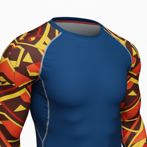 Wholesale Custom Sublimated <b>Compression</b> Gym <b>Shirt</b> Long Sleeve BJJ Rashguard MMA Rash Guard Fully Sublimation Printed Low price - Product Image 3