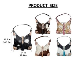 Premium Turquoise Tooled Cowhide Leather Hobo Handbags Women Fashionable Shoulder Evening Purse Vintage Boho Style Everyday Bags - Product Image 2