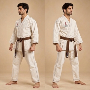 Conjunto de Uniforme de Karate Personalizado, Ropa Profesional de Artes Marciales, Tejido Transpirable, Ligero, Cómodo, Construcción Duradera - Product Image 5