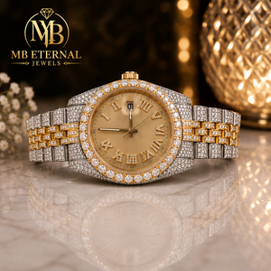 Montre de luxe Hip Hop en acier inoxydable et alliage, sertie de diamants Moissanite, cadran en verre, entièrement glacée, pour homme, collection cadeau - Product Image 3