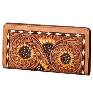 Premium Quality Best Selling Real Leather Floral Tassel Zipper Autumn Bohemian <b>Men's</b> Messenger Wallet Hand Tooling - Product Image 1