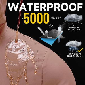 Chaqueta Deportiva Cortavientos Impermeable para Hombre, Traje Deportivo de Secado Rápido en Colores Sólidos, Resistente al Agua, con Capucha, Traje de Lluvia Ligero - Product Image 6