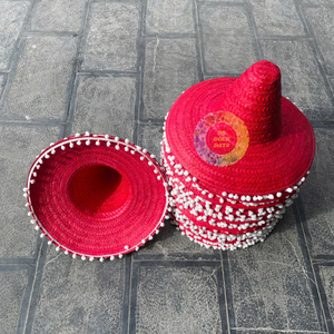 Sombrero Mexicano Tradicional de Paja de Seagrass con Ala Ancha, Bordado a Mano Colorido, Correa con Logotipo Personalizado, Unisex para Adultos, Uso en la Playa - Product Image 5