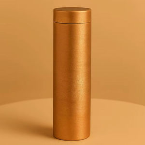 Matte Copper <b>Water</b> <b>Bottle</b> <b>Plain</b> Finish Ayurvedic Drinking <b>Bottle</b> Reusable Leakproof Metal Travel Gift <b>Bottle</b> - Product Image 2