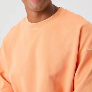 Vintage Men's crew Neck Knitted sweatshirts Solid Color Long Sleeve <b>Jumper</b> Spring Fall Fashion Ribbed Oversized sweatshirts - Product Image 4