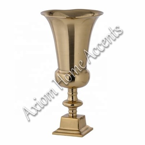 Elegante jarrón de Metal de aluminio, diseño moderno hecho a mano por Axiom Home Accents para una decoración única y elegante para el hogar, esmalte transparente - Product Image 2