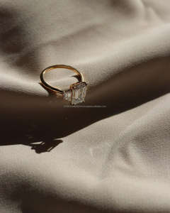 Anillo de Compromiso con Diamante Natural Certificado por GIA, Chapado en Oro de 18K y Rodio, Suministro de Joyería al por Mayor con Certificado IGI - Product Image 3