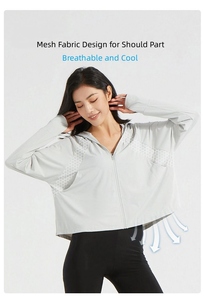 Professional New Arrivals UPF 50 Hooded Women's Fishing Shirt High Grade Quick Dry Adult UV Protection Spandex/Nylon Loose Fit - Product Image 5