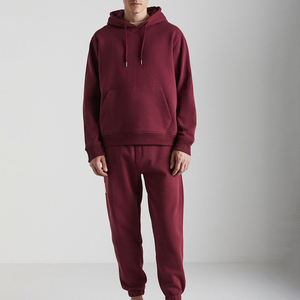 Conjunto Deportivo Personalizado al por Mayor para Hombre, 100% Algodón, Talla Grande, con Apliques Bordados, Sudadera con Cremallera y Pantalones Deportivos Unisex - Product Image 1