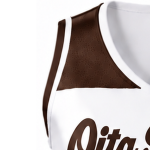 Maillot de cheerleading noir sublimé sans manches, tenue de sport athlétique pour équipe, uniforme de compétition et d'entraînement, haut de performance avec numéro - Product Image 4
