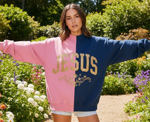 Sudadera cuello alto personalizada para mujer, cálida, informal, de moda, holgada, para uso diario - Product Image 1