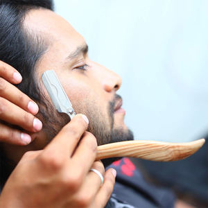 Fancy <b>Beard</b> <b>Scissors</b> For Men's Shaving High Carbon Steel Mirror Polish Blade Holder Shaving Razor - Product Image 4
