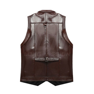 Chaleco de Cuero de Vaca, Tejido Suave, Chaleco de Cuero Hecho Profesionalmente, Chaleco de Cuero para Carreras - Product Image 3