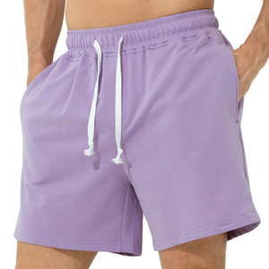 Shorts en molleton de coton personnalisés OEM pour hommes, style streetwear, 300 g/m², taille élastique, vêtements de détente, prix bas - Product Image 5