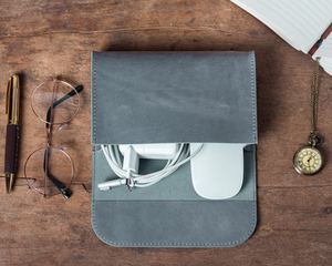Organizador de Cables de Cuero Genuino, Estuche para Cables de Viaje, Organizador de Auriculares, Organizador de Escritorio, Enrollador de Cables OEM LCO-0010 - Product Image 6