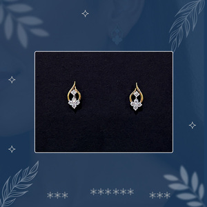 Boucles d'oreilles en diamant brillant cultivé en laboratoire de 10 carats, clarté VVS-VS, or massif 9 carats, certifiées HRD, collection de luxe pour la Journée de la Femme - Product Image 5