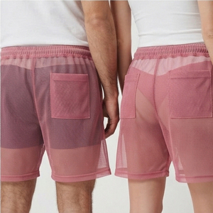 Shorts Transparentes de Malla Ligera Unisex, 100% Poliéster, Cintura Alta, Cierre con Cordón, Impermeables, Sexys y Modernos - Product Image 3
