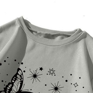 เสื้อสเวตเชิ้ตคอกลมผู้หญิง ผ้ากันน้ำ เป็นมิตรกับสิ่งแวดล้อม ลายเรียบ สวมใส่สบาย แขนยาว ผลิตจากผ้าฝ้ายและใยไผ่ เหมาะสำหรับใส่ในฤดูใบไม้ร่วง - Product Image 4