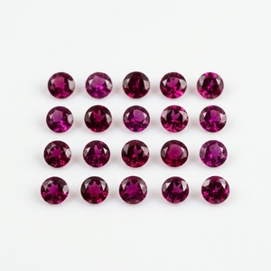 Lote al por mayor de gemas sueltas de granate rodolita púrpura natural de calidad AAA, facetadas, talla brillante, sin calentar, 6 mm, 1 quilate, calibradas - Product Image 2