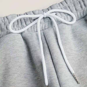 Ensemble survêtement décontracté pour homme, gris et blanc, avec sweat à capuche et pantalon de jogging, fermeture éclair frontale, respirant, style patchwork, pour l'automne - Product Image 6