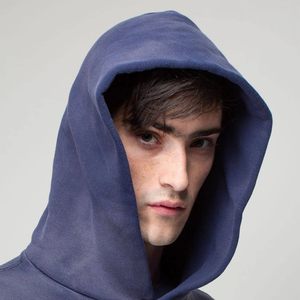OEM Custom Men's Streetwear Faded Vintage Washed Pullover Hoodie Sun-Faded Thick Fleece with Pocket Collar - Product Image 5