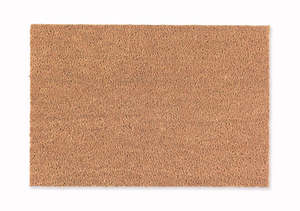 Tapis de porte en fibre de coco naturelle 40 x 70 cm avec support en PVC, design uni, antidérapant, écologique, pour entrée de maison - Product Image 2