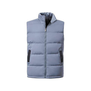 Chaleco Acolchado con Capucha para Hombre, con Cierre de Cremallera y Bolsillos, Ropa de Abrigo Informal de Invierno, Negro, Relleno de Poliéster, Resistente al Viento - Product Image 4