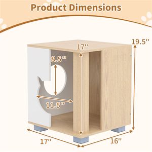 Base in Metallo Robusta Antiscivolo, Arredamento per Animali Domestici, Casa per Gatti in Legno Multiuso, Comodino - Product Image 4