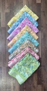 In Stock Items Quick Dry Lightweight Linen <b>Fabric</b> Florals Woven Material For Girls Women Apparel Dress <b>Sari</b> Boutique Clothing - Product Image 6
