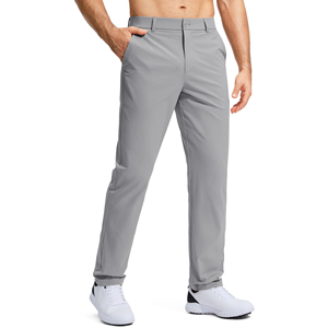 Men's Gray Quick Dry Golf Pants Regular Fit Moisture Wicking Button Fly Solid Color Athletic Wear for Adults Golf Pant - Product Image 6