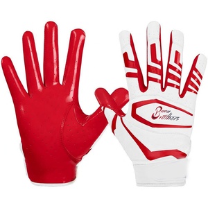 Gants de football américain personnalisés, paume en silicone haute adhérence, flexibles, légers, unisexes, pour receveurs sportifs - Product Image 3