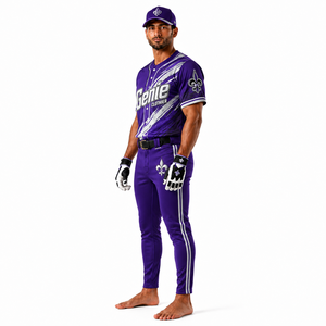 Uniforme de béisbol profesional y cómodo, hecho con tela transpirable para mantener a los jugadores durante la competencia intensa durante el entrenamiento. - Product Image 4