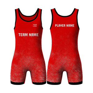 Athletic Wrestling Uniform Lightweight Stretch Compression Fabric Quick Dry Comfortable Sportswear Wrestling <b>Singlet</b> - Product Image 6