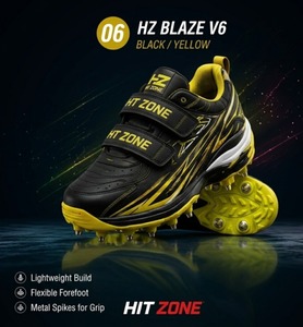 รองเท้ากีฬาคริกเก็ต HIT ZONE Winter Tournament รุ่น Metal Spike คุณภาพพรีเมียม พร้อมแรงยึดเกาะที่เหนือกว่า สมดุล ความสบาย และความทนทาน - Product Image 1