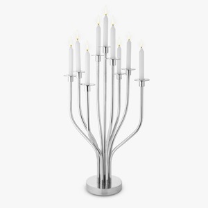 Elegant 24" Stainless Steel <b>Tabletop</b> Candelabra Radiant <b>Tree</b> Design for Home Decor - Product Image 4