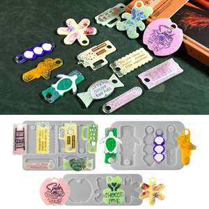 Internet Celebrity Cup With Straw Fixed Cup Sign Bag Zipper Pendant Resin <b>Silicone</b> Mold - Product Image 1