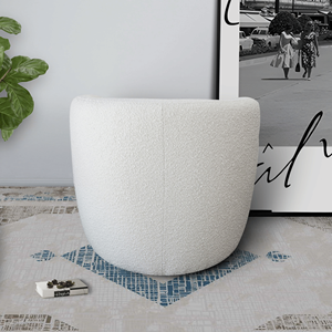 Chaise longue Avalon en bouclette blanche - Product Image 6