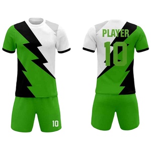 Conjunto de Camiseta de Fútbol con Patrón de Rayos Amarillos y Negros para Hombre, Manga Corta, Absorbe la Humedad, 100% Poliéster, Uniforme, Talla Adulto 10 - Product Image 2