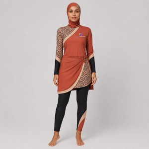 Ensemble Burkini Modeste 4 Pièces pour Femmes Musulmanes, Tenue de Sport Islamique Écologique - Product Image 1