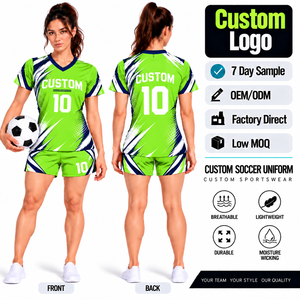 Ropa Deportiva Original para Mujer OEM, Jersey de Fútbol de 2 Piezas, Ropa Deportiva para Mujer y Hombre, Jersey de Fútbol en Stock - Product Image 1