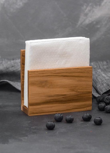 Wooden <b>Tissue</b> Holder <b>Paper</b> Caddy Rustic Table Organizer Handmade Kitchen Dining Countertop Serviette Stand Cafe Restaurant - Product Image 6