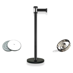 2เมตรสีดำสายพาน RS-A2BK อุปสรรคการควบคุมการจราจรสำหรับการจัดการฝูงชน - Product Image 1