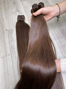 Cabello Natural Liso en Trama, Color Marrón, 100% Cabello Humano Vietnamita, Proveedor Destacado - Product Image 3