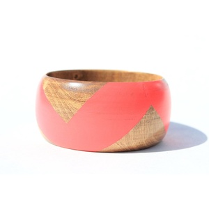 Brazaletes artísticos de madera hechos a mano para mujer, accesorios llamativos - Product Image 2