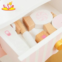 Coiffeuse en bois directe d'usine, ensemble de jouets de jeu de simulation de maquillage pour enfants W08H201
