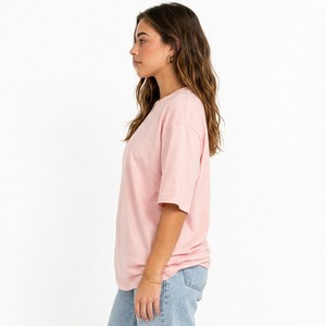 T-shirt d'été pour femmes de haute qualité, col rond, doux, respirant, respectueux de la peau, t-shirts surdimensionnés en coton pour filles - Product Image 6