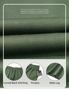 Pantalones deportivos retro 100% algodón para mujer, de pierna recta, cintura alta, ajuste holgado, forro polar suave, pantalones de chándal y pantalones. - Product Image 4